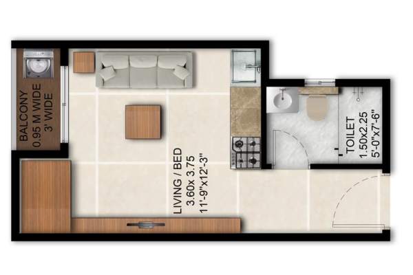 A detailed layout of a section of the property