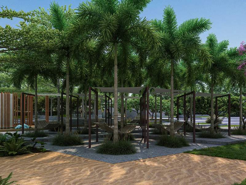 Modern luxury lobby with premium finishes